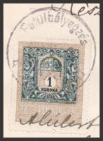 1907 Sopron, kötelezvény okmánybélyeggel + 1909 Sopron, résztörlesztési nyugta okmánybélyeggel