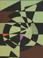 Sugár Gábor (1976-): Konstruktív szerkezetek. Akril, vászon, jelzett, 70x50 cm