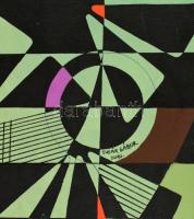 Sugár Gábor (1976-): Konstruktív szerkezetek. Akril, vászon, jelzett, 70x50 cm