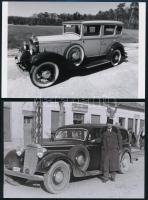 Régi automobilok, eltérő helyen és különböző időpontokban készült felvételek, 7 db mai nagyítás, 10x...