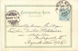 1900 Wien, Vienna, Bécs; K.K. Belvedere mit Teich / royal palace, lake