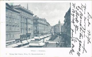 1899 Wien, Vienna, Bécs; Graben / street view, shops. Verlag Emil Storch 7. (EK)