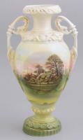 Victoria Austria porcelán váza, matricás, jelzett, kis lepattanással, m: 29 cm