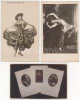 6 db RÉGI motívum képeslap: színésznők / 6 pre-1945 motive postcards: actresses