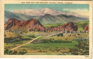 1941 Colorado, Pikes Peak from Mesa near Colorado Springs