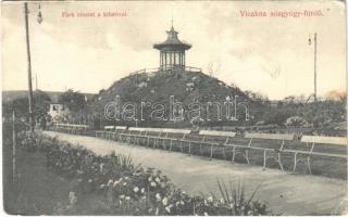 Vízakna, Salzburg, Ocna Sibiului; park részlet a kilátóval / park, lookout tower (EB)