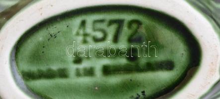 Angol halas kerámia kínáló, mázas, hibátlan, h: 19,5 cm és 17,5 cm