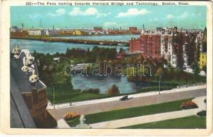 1935 Boston (Massachusetts), the fens looking towards Harvard Bridge and Technology, automobile (EK)