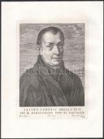 Itáliai metszetek mesterekről: Tribolo, Testa, Rosa, Berghem, Cortesi, 5 db, 24x18 cm