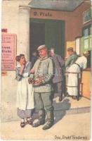 1918 Das Drahthindernis. Künstler-Postkartenreihe Immer Fachmann / WWI German military art postcard (EK)