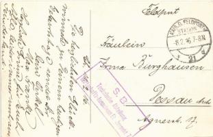 1916 Saint-Quentin, Grand' Place / square, soldiers + "S.B. Technische Abteilung Wirtschaf...