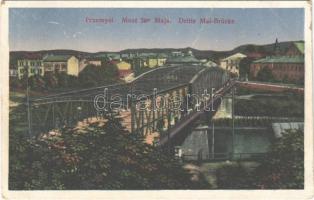 1917 Przemysl, Most 3go Maja / Dritte Mai-Brücke / bridge + KOLUMNA SANITARNA Polsk. Korp. Posilk (fa)