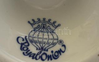 Royal onion 2 db porcelán capuccinos, kávés bögre. Kék festéssel, jelzett, hibátlan. 14,5 cm