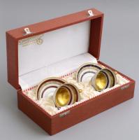 Reichenbach két személyes mokkás készlet díszdobozban. Kézzel festett, jelzett, hibátlan