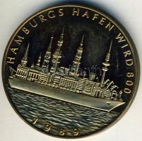 NSZK 1989. "Hamburgi kikötő-hajó" aranyozott Br T:BU