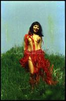 cca 1972 Az érdeklődés felkeltése, 23 db vintage NEGATÍV ismeretlen aktfotós archívumából, 24x36 mm