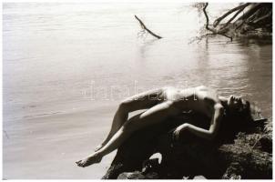 cca 1974 Kezdő fotómodellek iskolája, 25 db vintage NEGATÍV ismeretlen aktfotós archívumából, 24x36 ...