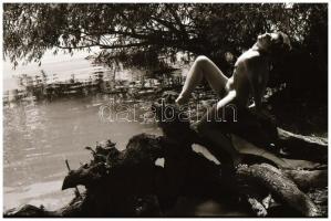 cca 1974 Kezdő fotómodellek iskolája, 25 db vintage NEGATÍV ismeretlen aktfotós archívumából, 24x36 ...