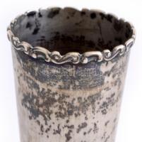 Ezüst (Ag) váza, jelzett, m: 30 cm, 196 gr