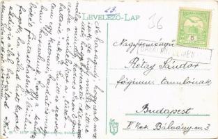 Balatonszemes-fürdő, part részlet, fürdőkabinok + "BALATONSZEMES P.U."