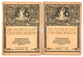 1931 Deutsche Kunst und Dekoration, 34. évfolyam, 5. és 12. füzet, sérült borítóval, német nyelven