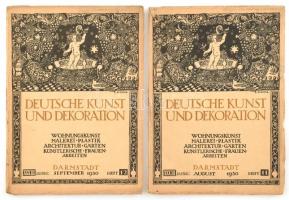 1930 Deutsche Kunst und Dekoration, 33. évfolyam, 11. és 12. füzet, sérült borítóval, német nyelven