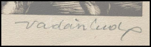 Vadász Endre (1901-1944): Szent család (Daumier után), fametszet, papír, jelzett, számozott (85/100)...