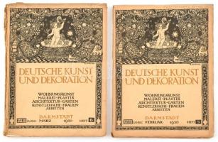 1930 Deutsche Kunst und Dekoration, 33. évfolyam, 5. és 6. füzet, sérült borítóval, német nyelven
