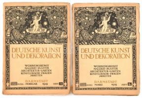 1929 Deutsche Kunst und Dekoration, 32. évfolyam, 5. és 6. füzet, sérült borítóval, német nyelven