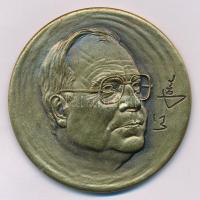 Németország ~1990. "Helmut Kohl - Konrad Adenauer" Br emlékérem eredeti tokban (50mm) T:1- Germany ~1990. "Helmut Kohl - Konrad Adenauer" Br commemorative medallion in case (50mm) C:AU