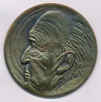 Németország ~1990. "Helmut Kohl - Konrad Adenauer" Br emlékérem eredeti tokban (50mm) T:1-...