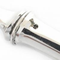 Ezüst (Ag) evőeszköz készlet.12 személyes, sok részes. komplett, díszdobozzal, üvegbetétes fűszertar...