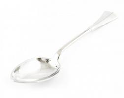 Ezüst (Ag) evőeszköz készlet.12 személyes, sok részes. komplett, díszdobozzal, üvegbetétes fűszertar...