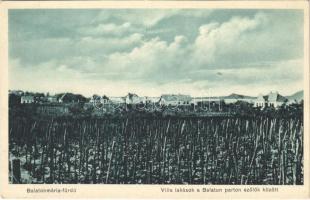 Balatonmáriafürdő, Villa lakások a Balaton parton szőlők között. Gyenes Lajos kiadása