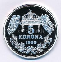 DN "Királyi koronák - I. János / 5 korona 1909" Ag emlékérem tanúsítvánnyal (20g/0.999/38,...