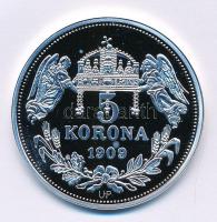 DN "Királyi koronák - II. Mátyás / 5 korona 1909" Ag emlékérem tanúsítvánnyal (20g/0.999/3...