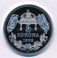 DN "Királyi koronák - II. László / 5 korona 1909" Ag emlékérem tanúsítvánnyal (20g/0.999/3...