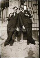 cca 1940 Cimborák bevonulás előtt és után, 5 db vintage NEGATÍV, 6x9 cm