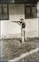 cca 1940 Cimborák bevonulás előtt és után, 5 db vintage NEGATÍV, 6x9 cm