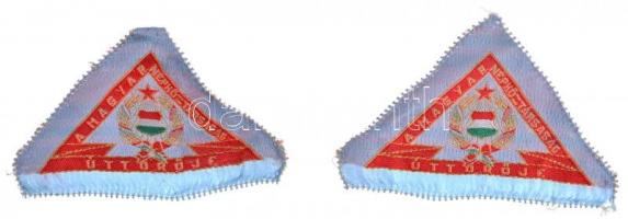 8db-os Úttörő jelvény tétel, mind különféle + "A Magyar Népköztársaság Úttörője" textil fe...