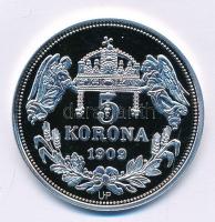 DN "Királyi koronák - Mária / 5 korona 1909" Ag emlékérem tanúsítvánnyal (20g/0.999/38,61m...