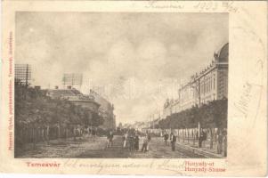 1903 Temesvár, Timisoara; Hunyady út. Moravetz Gyula kiadása / street (EK)