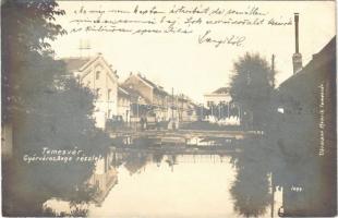 1906 Temesvár, Timisoara; Gyárváros, Béga részlet. Uhrmann Henrik / Fabrica, riverside. photo