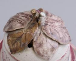 H. Rahmer Mária (1911-1998): kerámia pipa- és dohánytartó, mázas, jelzett, m: 16 cm