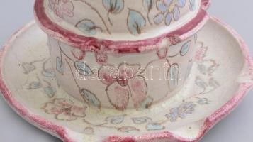 H. Rahmer Mária (1911-1998): kerámia pipa- és dohánytartó, mázas, jelzett, m: 16 cm