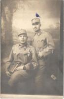 Osztrák-magyar katonák műtermi fotója / WWI Austro-Hungarian K.u.K. military, soldiers. photo (fa)