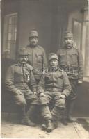 1916 Osztrák-magyar katonák csoportja / WWI Austro-Hungarian K.u.K. military, group of soldiers in Rozhyshche. photo (EK)