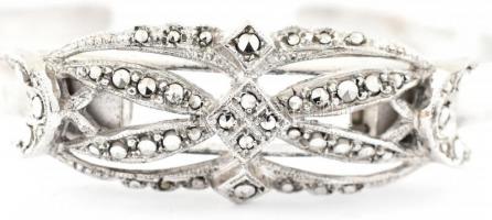 Ezüst (Ag) karkötő szintetikus kövekkel. Jelzett. karcolással. br: 20,63 g