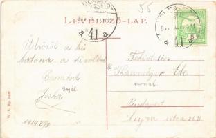 1914 Marosvásárhely, Targu Mures; Széchenyi téri részlet, Agrár takarékpénztár, üzletek. W.L. Bp. 64...