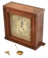 Falióra felesütős ingajáratos szerkezettel, festett réz számlappal, működő jó  állapotban. XIX. sz.,...